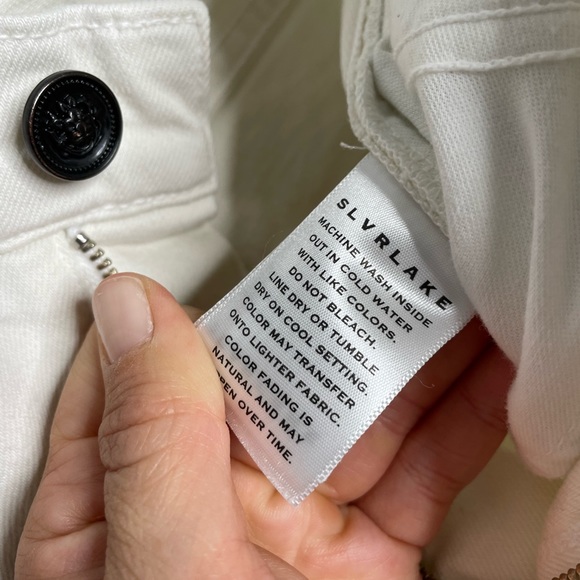 SLVRLAKE | Beatnik High Waisted Jeans in White Wash 24 - Picture 5 of 10